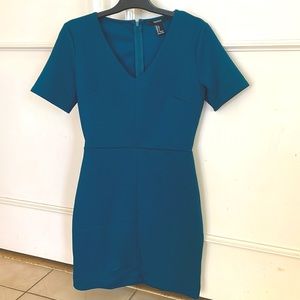 Classy turquoise bodycon dress
